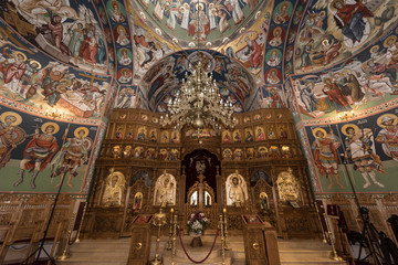 Fototapeta na wymiar January 21st, 2017 - BUCHAREST - Inside views of Vatra Luminoasa church, at christening time