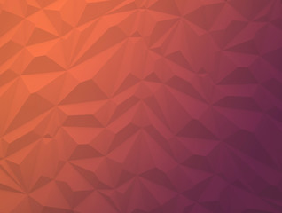 Abstract background of polygons on orange and purple background.