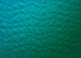 Abstract background of polygons on blue and green background.