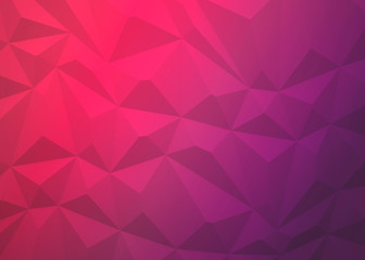 Abstract background of polygons on pink and purple background.