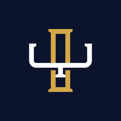 Initial Letter IY YI Monogram Logo Design