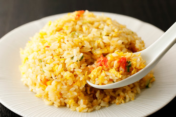蟹炒飯　Crab fried rice