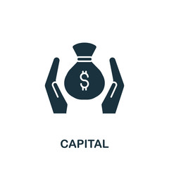 Capital icon from investment collection. Simple line Capital icon for templates, web design and infographics
