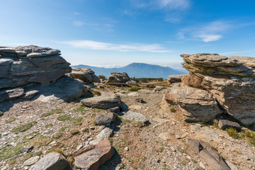 rocks in the viewpoint of Puerto Molina (Spain)

