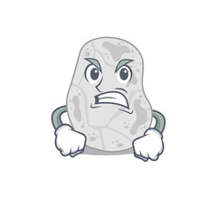 A cartoon picture of white planctomycetes showing an angry face