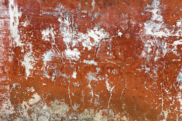 Decay orange color wall