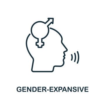 Gender-Expansive icon from lgbt collection. Simple line Gender-Expansive icon for templates, web design and infographics