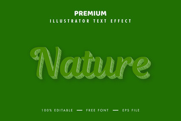 Nature 3d Text Effect and Editable Text Style. 