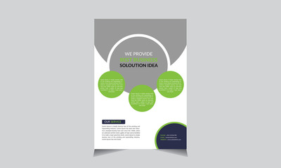 Green Triangle Business Annual Report Brochure flyer design template vector, Leaflet cover presentation abstract  background, modern Shape Design, layout in A4 size