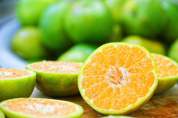 Fresh orange by half