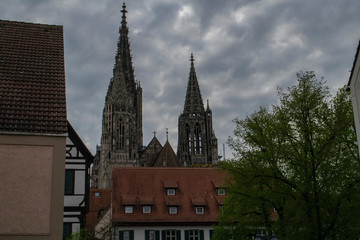 Fototapeta premium Germany Ulm city, view of Ulm Cathedral