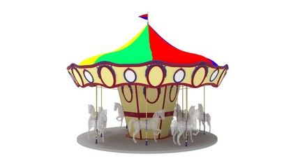 3D rendering of a carousel park attraction amusement fun ride © Sepia100