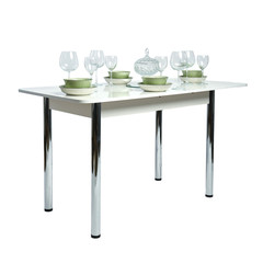 table on white background