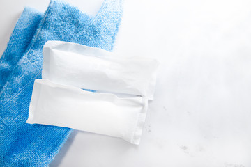 食品や体を冷やす保冷剤・アイスパックが2つ。