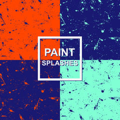 Spray paint seamless set of four colour patterns