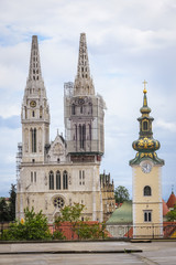 Fototapeta premium Zagreb cathedral without both crosses