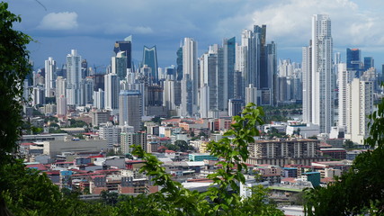 Skyline von Panama Stadt, Panama Wolkenkratzer im Zentrum von Panama