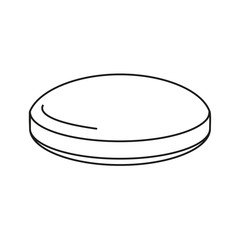Medicine pill outline black and white icon vector illustration