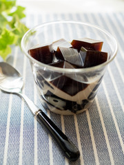 グラスに入ったコーヒーゼリー