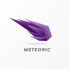Vector Logo Illustration Meteoric Gradient Colorful Style. © Artnivora