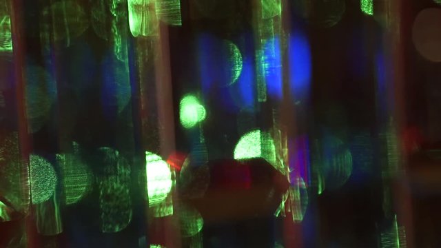 Crystal Prism rotation Lens Flare Abstract Bokeh Lights Moving. Leaking Reflection of a Glass, Crystal, Defocused Shining Colorful rainbow Light Leaks, Rays on Black Background. video, slowmo