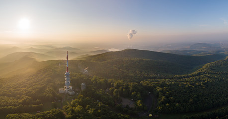 TV tower in Matra, hungary