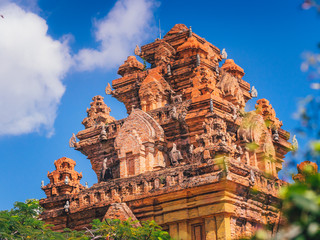 Red old brick ancient temple
