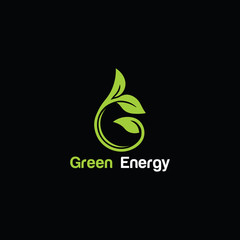 Obraz premium eco friendly, green energy logo design