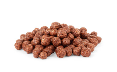 chocolate balls isolated on a white background