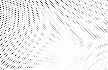 Halftone black and white waves. A chaotic pattern of dots on a white background. Abstract multiple ink drops