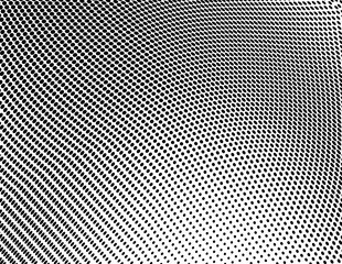 Halftone black and white waves. A chaotic pattern of dots on a white background. Abstract multiple ink drops