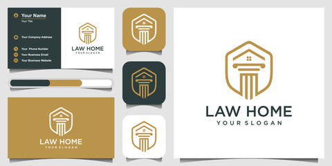 Law and Firm Home Logo Design Template Inspiration