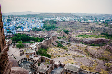 Mehrangarh or Mehran Fort, located in Jodhpur, Rajasthan, is one of the largest forts in India.
