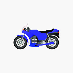 Set of sports motorcycle icons.