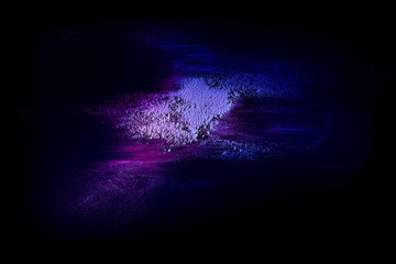 Colorful bursting cosmos, space background and texture, nebula effect isolated on black background 