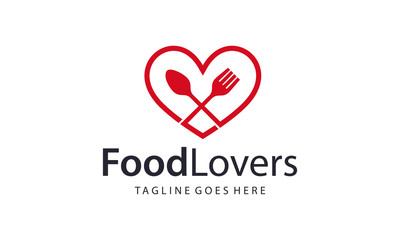 Food lovers for logo design vector editable
