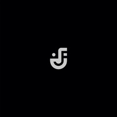  initial J letter logo smile face design