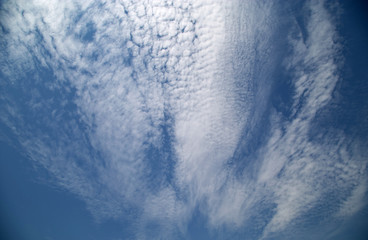 Beautiful blue sky and white cloud in summer day.