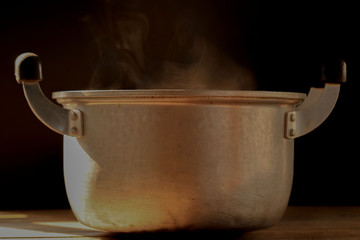 Pot used to boil water.