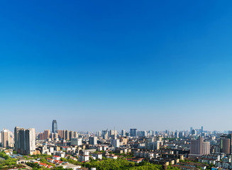 Fototapeta na wymiar Nanchang, China,modern high-rise buildings line the new honggutan district in nanchang