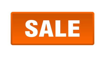 sale button. sale square orange push button