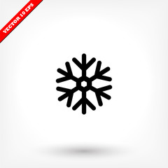 Snow vector icon , lorem ipsum Flat design
