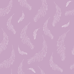 Fototapeta premium Flying feathers plumage seamless background