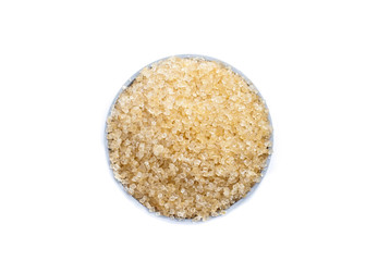 Brown sugar isolated on white