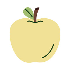 apple fresh fruit flat style icon