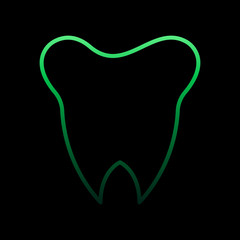Tooth, organ nolan icon. Simple thin line, outline vector of Human organ icons for ui and ux, website or mobile application