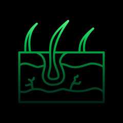 Skin, organ nolan icon. Simple thin line, outline vector of Human organ icons for ui and ux, website or mobile application