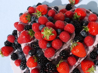 Fototapeta premium Die Waldfrucht-Torte