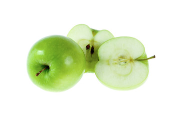 green apple isolated on white