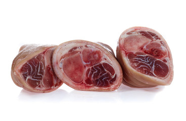 raw pork (leg) isolated on white background